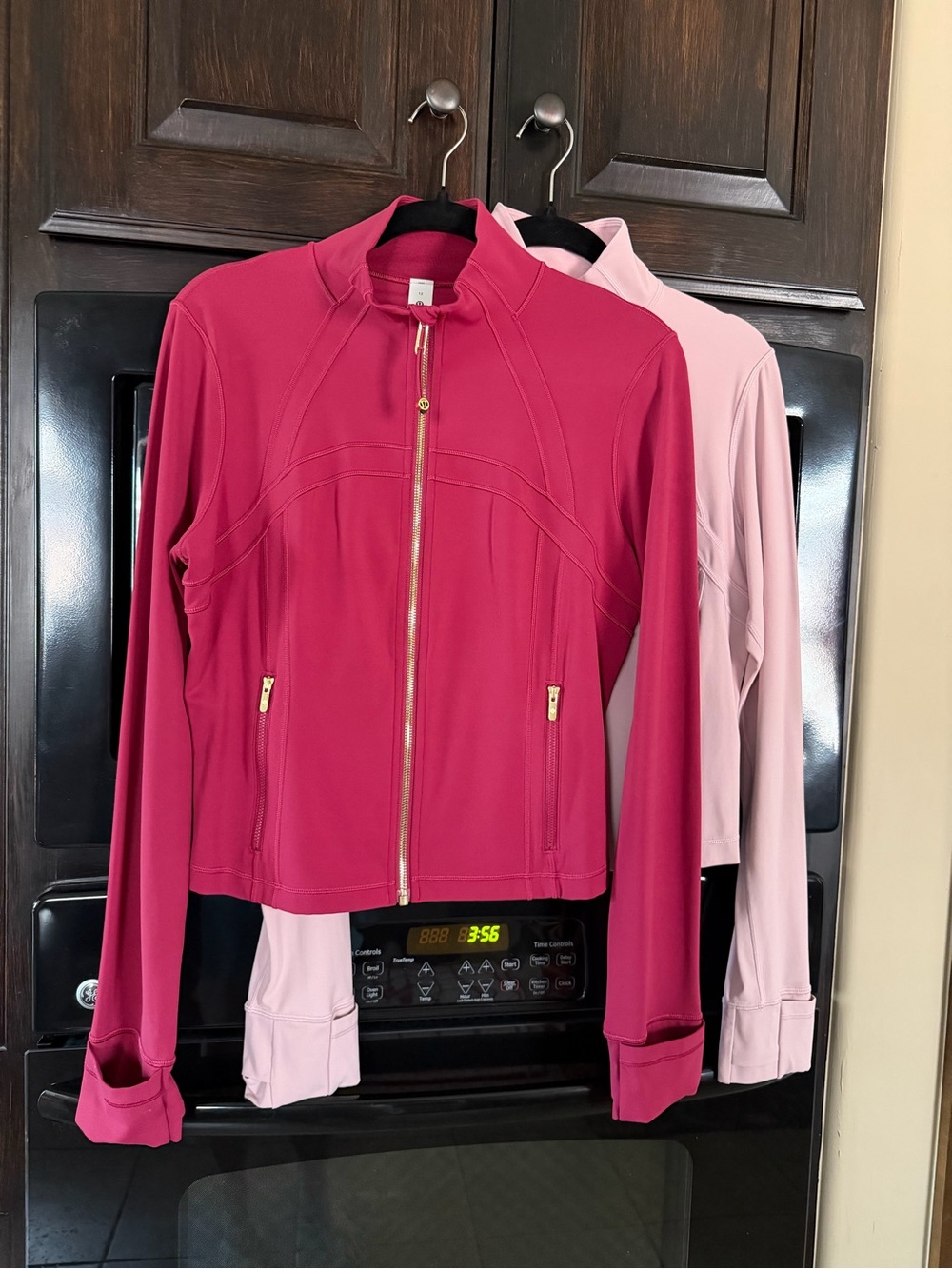LULULEMON DEFINE NULU JACKET SET OF 2 - SIZE 12 - MAGENTA SMOKE/GOLD & PINK HAZE